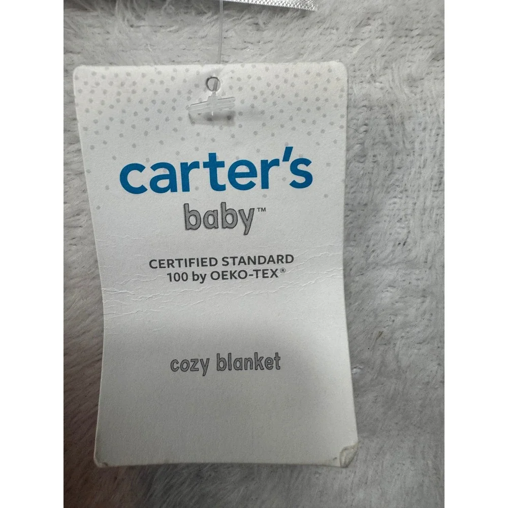 Carters Baby Cactus Print Sherpa Cozy Blanket Navy Blue White 30x40 NWT